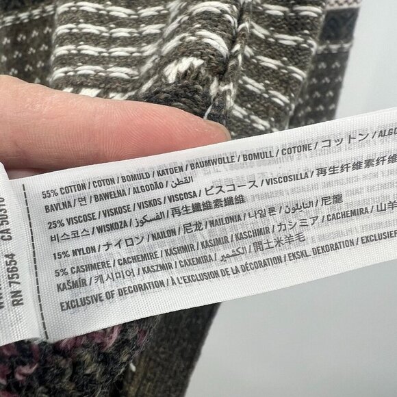 Abercrombie and Fitch Fair Isle Open Front Cardigan Women's XS - Picture 5 of 6